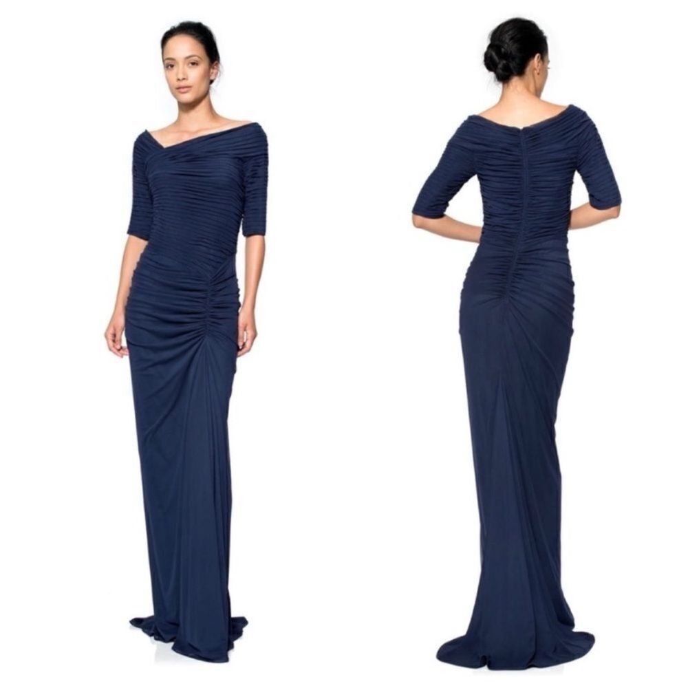 Tadashi Shoji Elegant Black Evening Gown, S